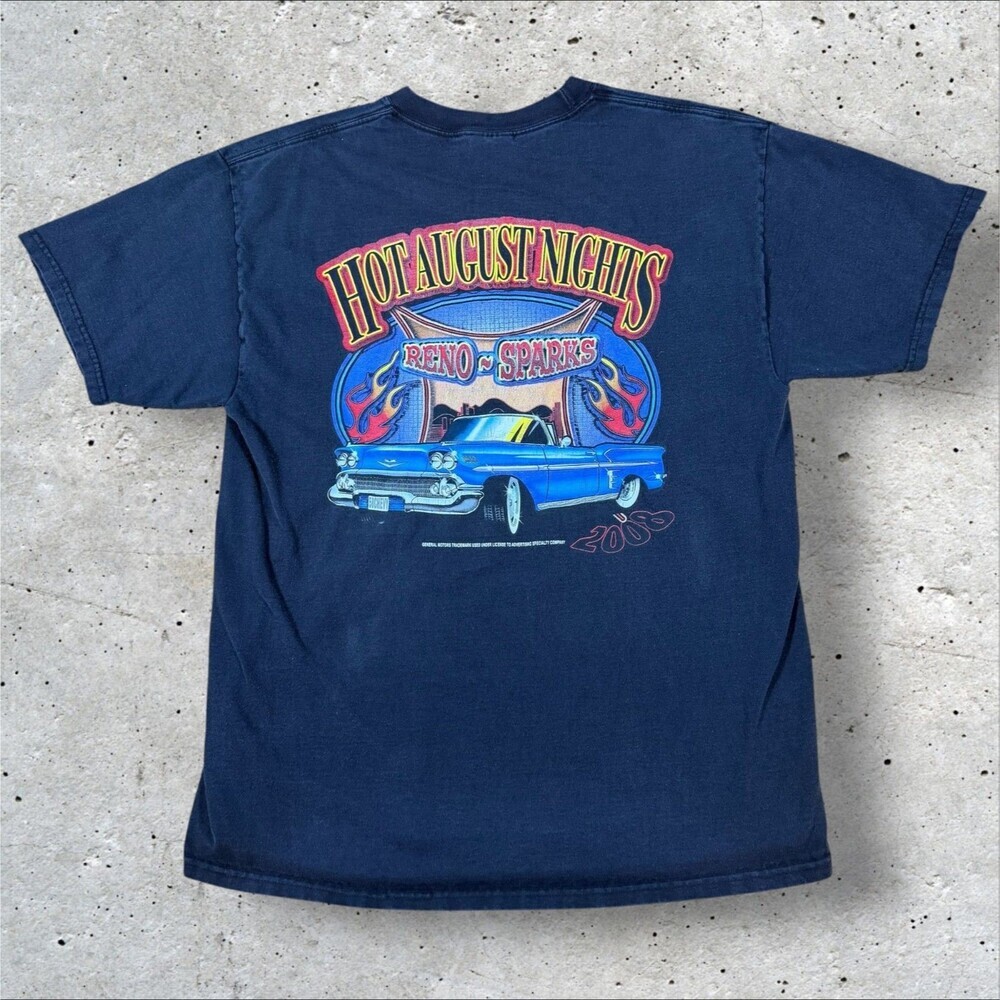 2008 Hot August Nights Shirt Mens L Reno Sparks Car Show Chevy Graphic